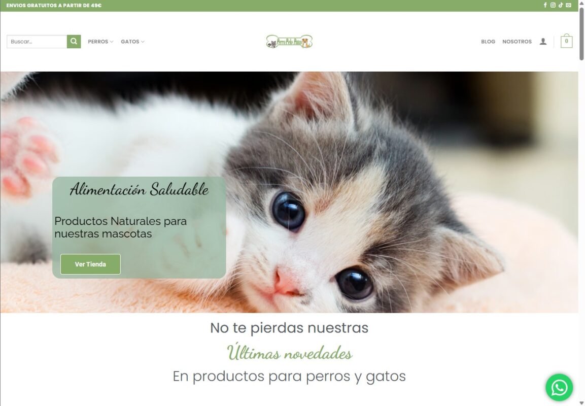 proyecto de tienda para mascotas perro pelo patas